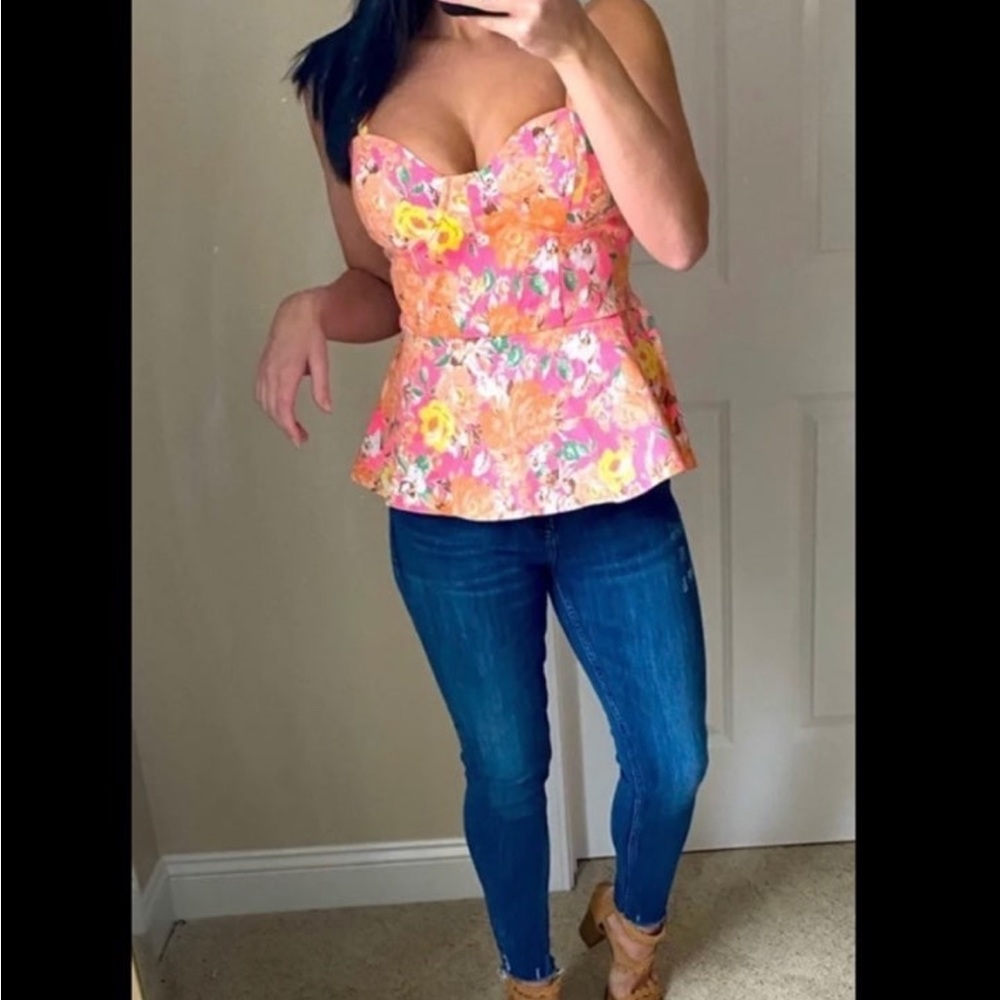 Cute floral bralette tank top